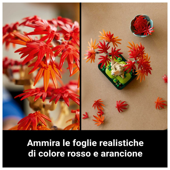 Lego Botanicals Bonsai Acero Rosso Giapponese, 474 Pezzi