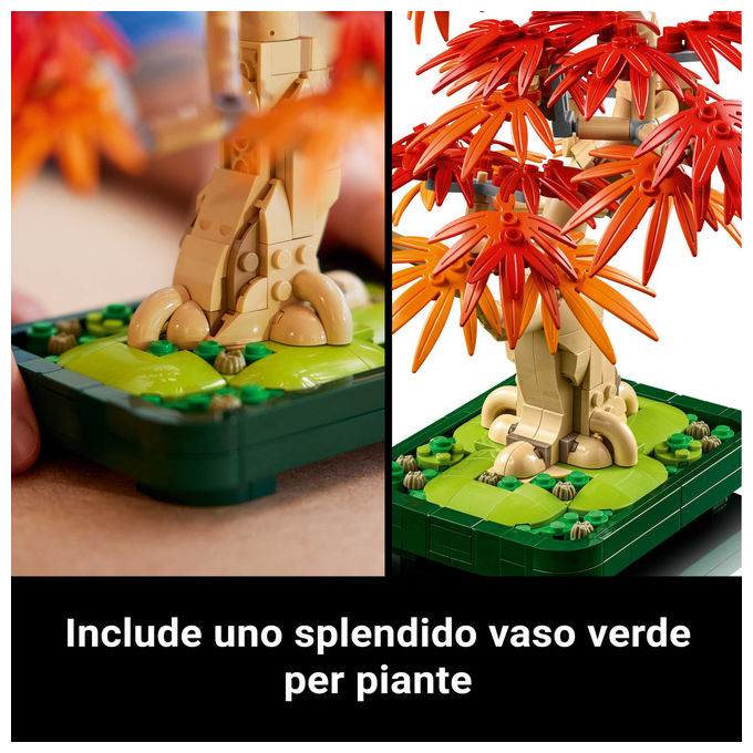 Lego Botanicals Bonsai Acero Rosso Giapponese, 474 Pezzi