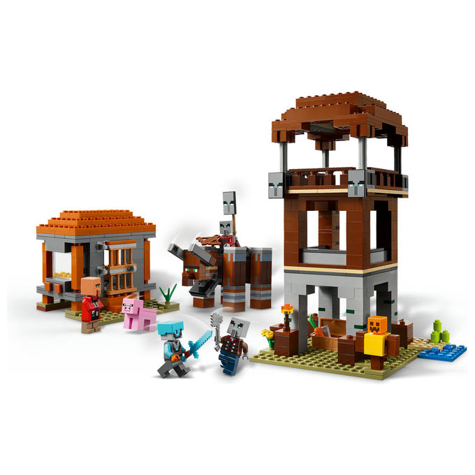 LEGO Minecraft L'Avamposto del Saccheggiatore: Set costruzioni 665 pezzi