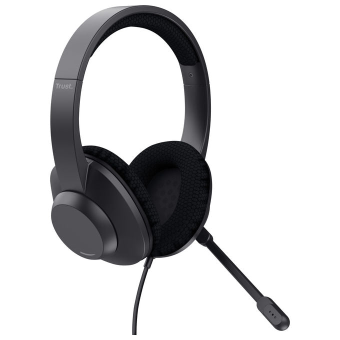 Trust Ayda Max Cuffie Cablate Over-Ear per Musica Nero