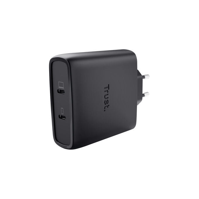 Trust Caricabatteria USB-C GaN 100W 2 Porte Ricarica Rapida Nero