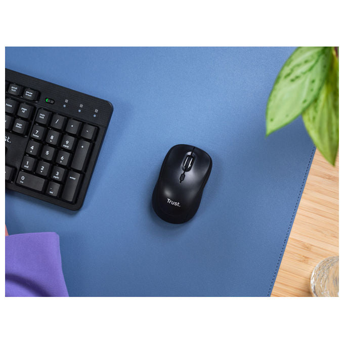 Trust Yvi+ Mouse Wireless Bluetooth Ambidestro 1600 DPI Nero