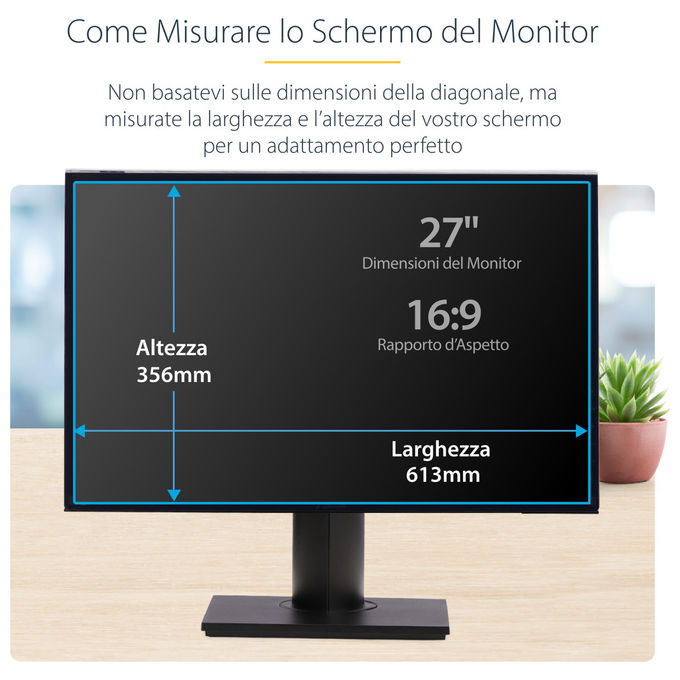 StarTech.com Filtro Privacy Monitor 27'' 16:9 Acrilico Lucido