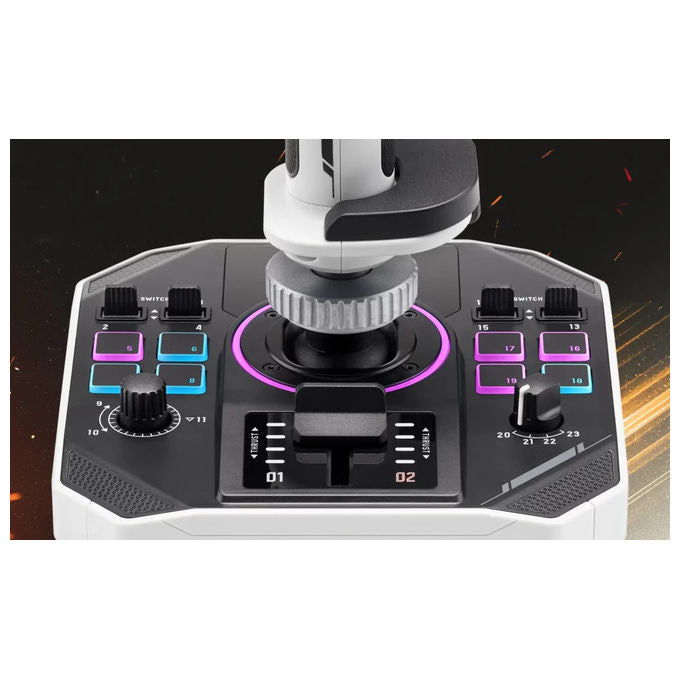 Thrustmaster Sol-R 2 HOSAS Space Sim Duo Flightstick USB Nero Bianco