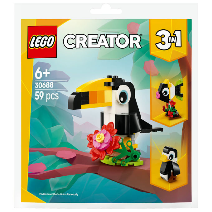 Lego Tucano Tropicale Set da Costruzione 3 in 1