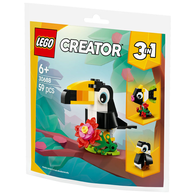 Lego Tucano Tropicale Set da Costruzione 3 in 1