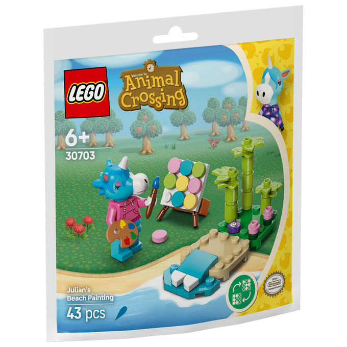 Lego Animal Crossing Giuliano dipinge sulla spiaggia