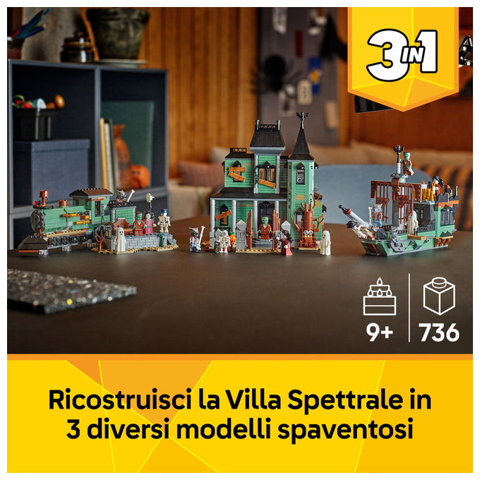 LEGO Villa Spettrale 3 in 1 Set da Costruzione