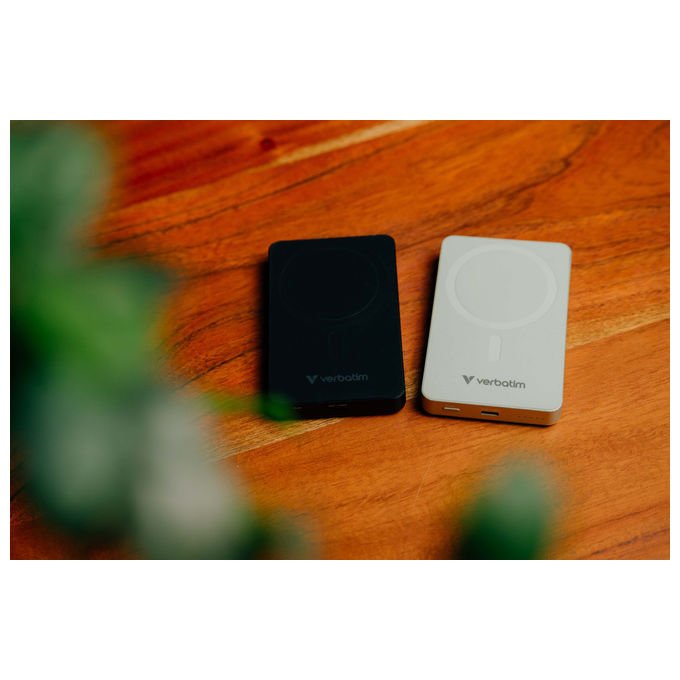 Verbatim Power Bank 10000 mAh Ricarica Wireless Nero