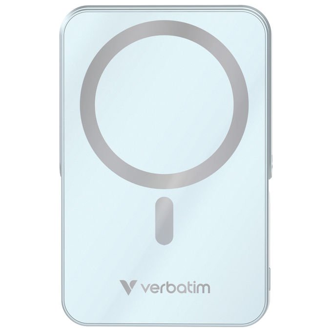 Verbatim Power Bank 10000 mAh Wireless Magnetico Blu
