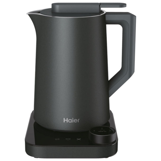 Haier, Bollitore Elettrico, 1.3L, 2200W, Controllo Temperatura, Grigio