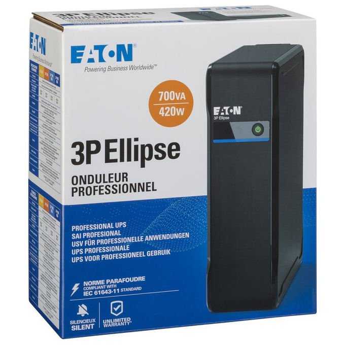 Eaton, Gruppo di Continuita' UPS, 0.7 kVA - 420W, Standby Offline, 4 Prese AC