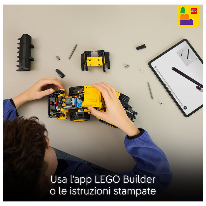 LEGO Technic Pala Gommata Volvo L120 Electric 42209