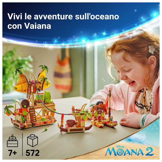 Lego Il Barcone dei Kakamora: Set Costruzioni Oceania con Vaiana e Maui