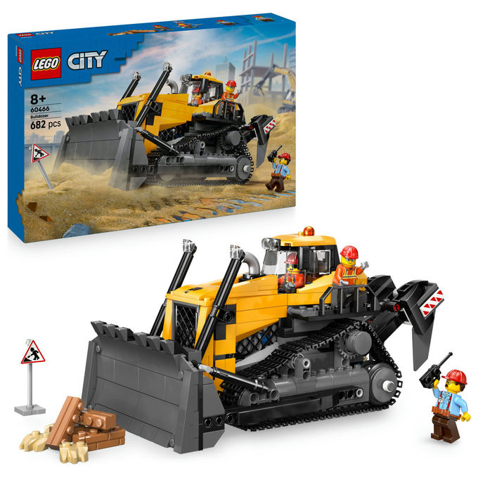 Lego City Bulldozer Giallo: Set Costruzioni per Bambini 60466