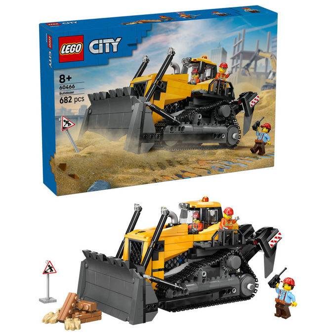 Lego City Bulldozer Giallo: Set Costruzioni per Bambini 60466