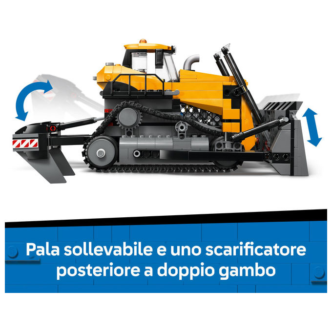 Lego City Bulldozer Giallo: Set Costruzioni per Bambini 60466