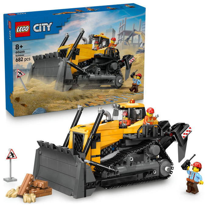 Lego City Bulldozer Giallo: Set Costruzioni per Bambini 60466