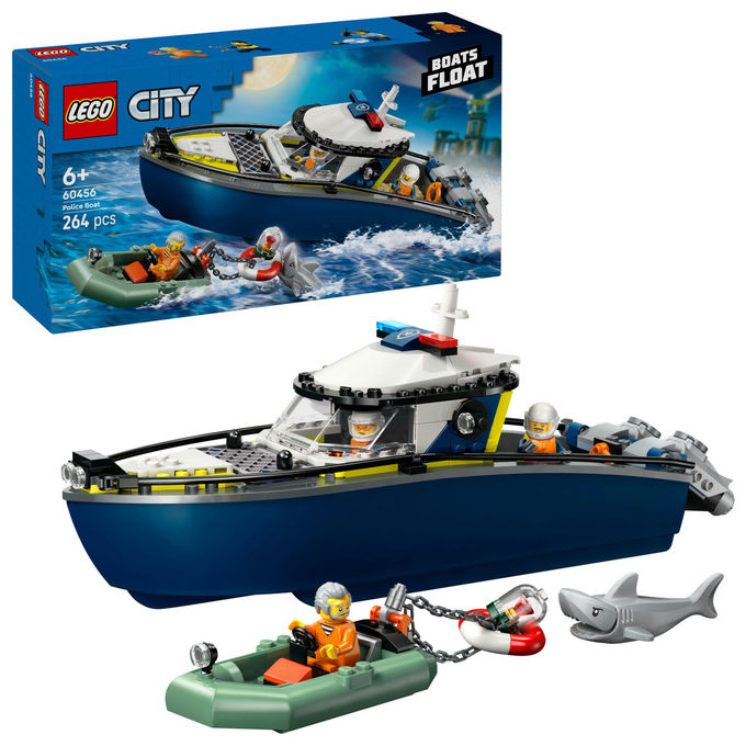 Lego City Inseguimento Motoscafo Polizia, 60456