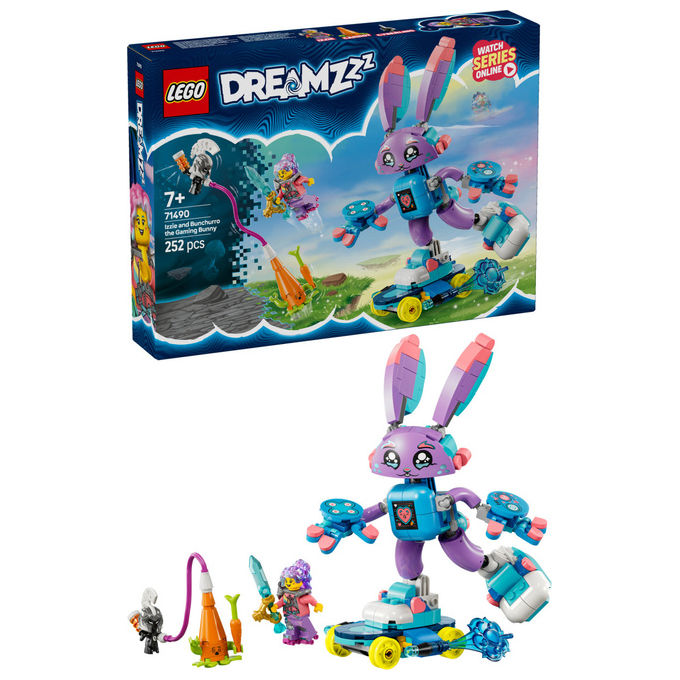Lego Izzie e il Coniglietto Gaming Bunchurro, Set costruzioni 252 pz
