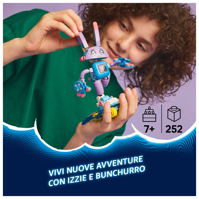 Lego Izzie e il Coniglietto Gaming Bunchurro, Set costruzioni 252 pz