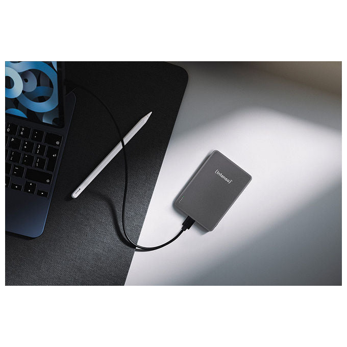 Intenso MW10000 Power Bank MagSafe Ricarica Wireless Grigia