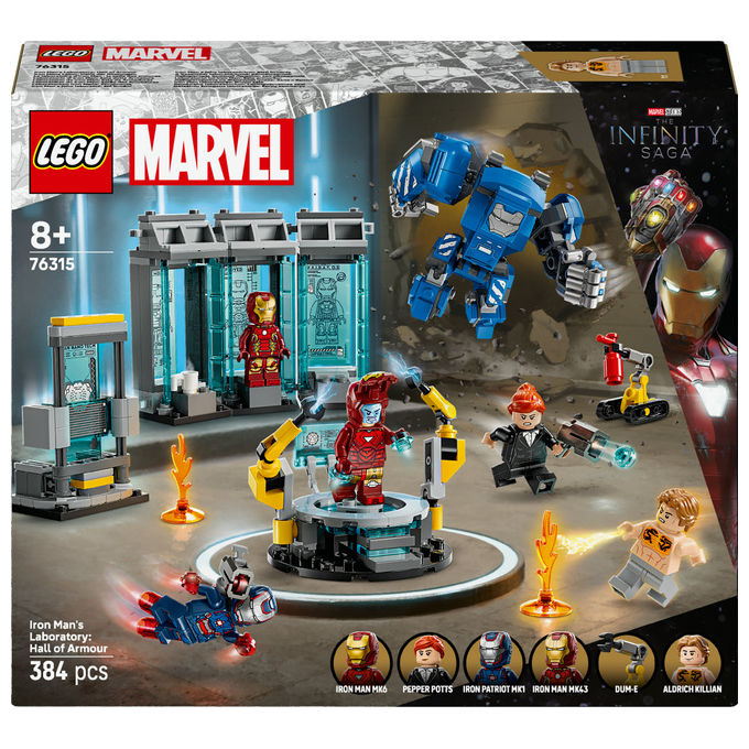 Lego Laboratorio Iron Man: Sala delle Armature, Set costruzioni Marvel 76315