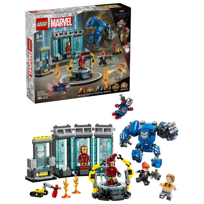 Lego Laboratorio Iron Man: Sala delle Armature, Set costruzioni Marvel 76315