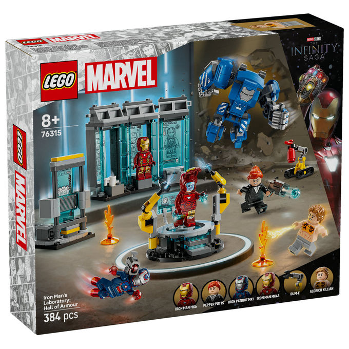 Lego Laboratorio Iron Man: Sala delle Armature, Set costruzioni Marvel 76315