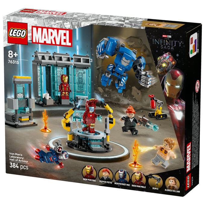 Lego Laboratorio Iron Man: Sala delle Armature, Set costruzioni Marvel 76315