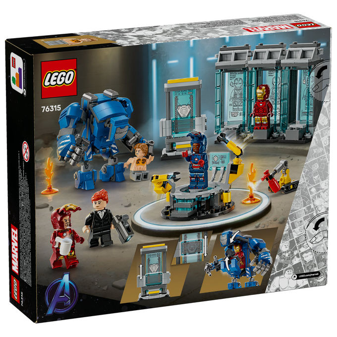 Lego Laboratorio Iron Man: Sala delle Armature, Set costruzioni Marvel 76315