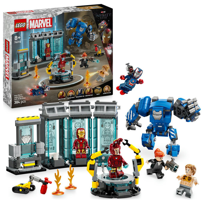 Lego Laboratorio Iron Man: Sala delle Armature, Set costruzioni Marvel 76315