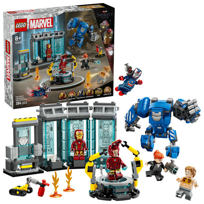 Lego Laboratorio Iron Man: Sala delle Armature, Set costruzioni Marvel 76315