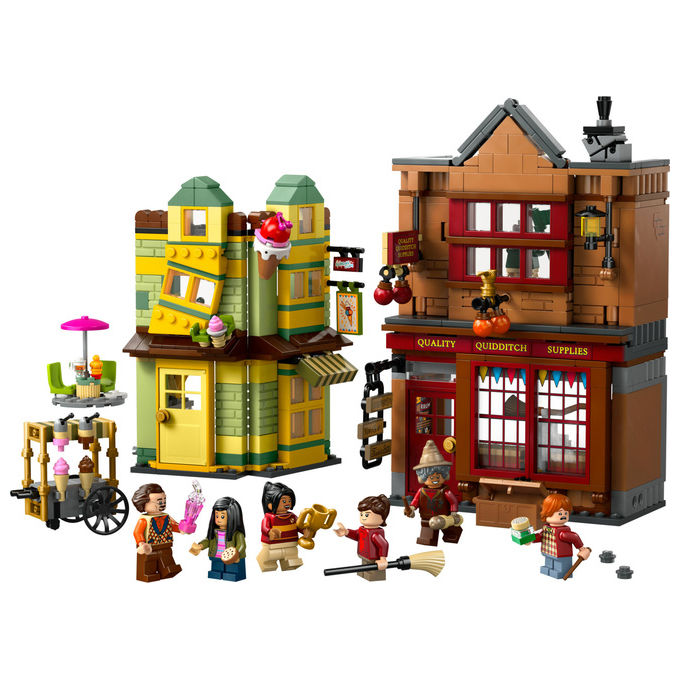 Lego Harry Potter Accessori Quidditch e Gelateria, Set Costruzioni Diagon Alley