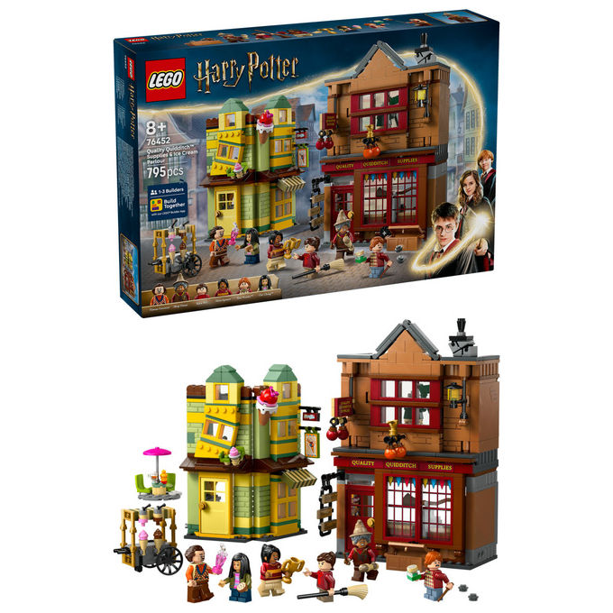 Lego Harry Potter Accessori Quidditch e Gelateria, Set Costruzioni Diagon Alley