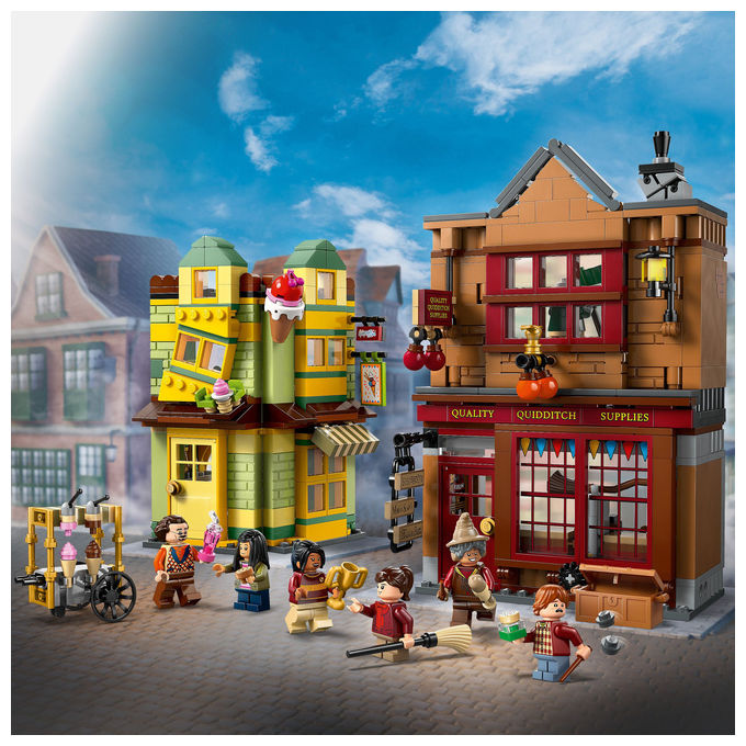 Lego Harry Potter Accessori Quidditch e Gelateria, Set Costruzioni Diagon Alley