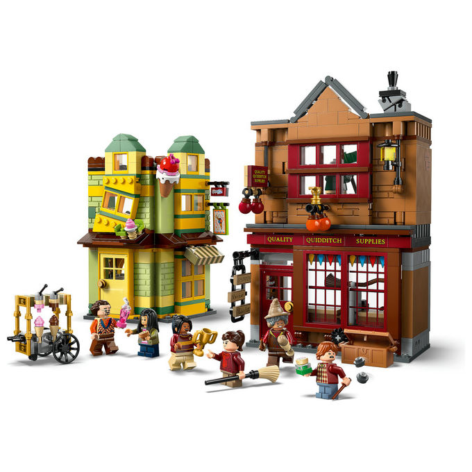 Lego Harry Potter Accessori Quidditch e Gelateria, Set Costruzioni Diagon Alley