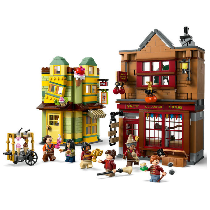 Lego Harry Potter Accessori Quidditch e Gelateria, Set Costruzioni Diagon Alley