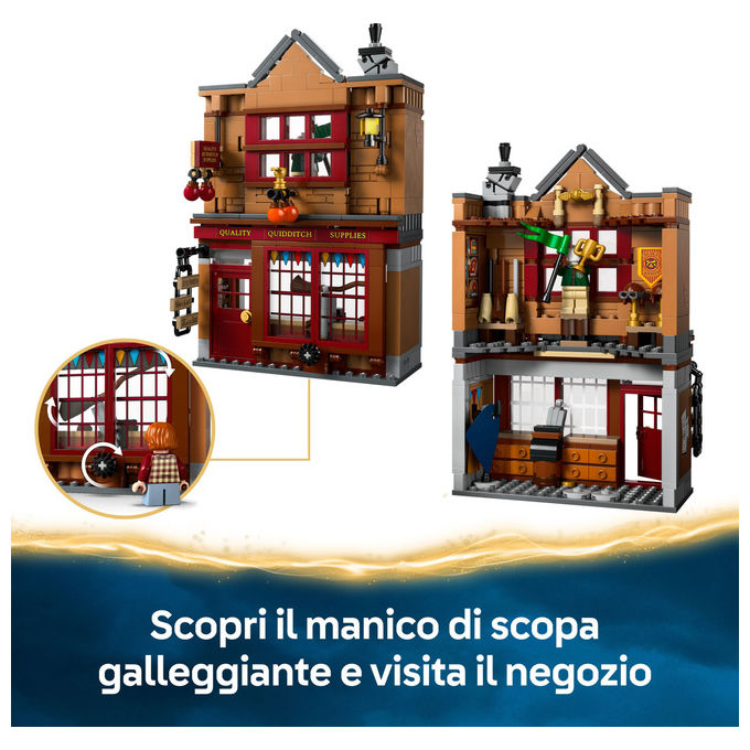 Lego Harry Potter Accessori Quidditch e Gelateria, Set Costruzioni Diagon Alley