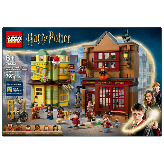 Lego Harry Potter Accessori Quidditch e Gelateria, Set Costruzioni Diagon Alley