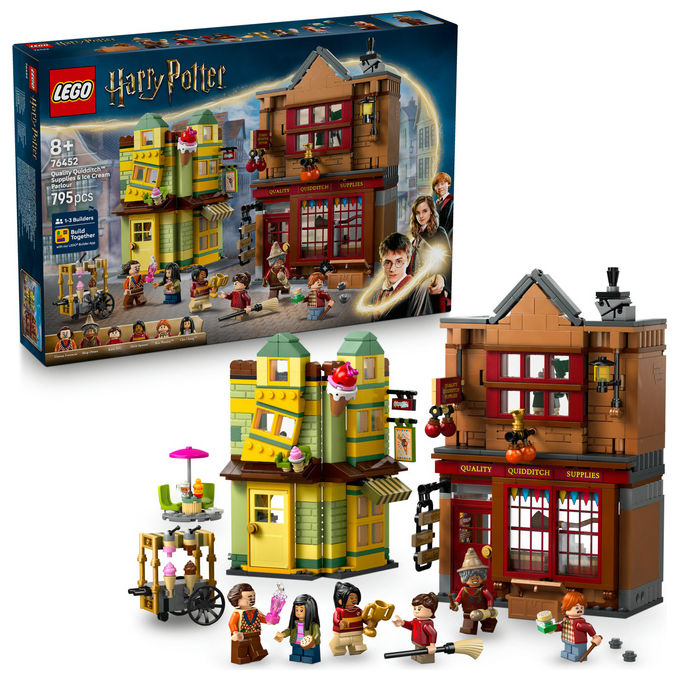 Lego Harry Potter Accessori Quidditch e Gelateria, Set Costruzioni Diagon Alley