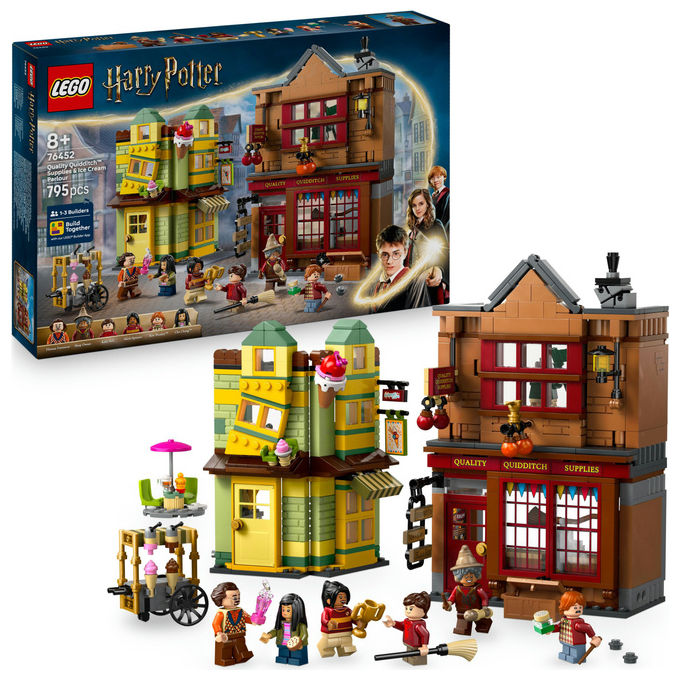 Lego Harry Potter Accessori Quidditch e Gelateria, Set Costruzioni Diagon Alley