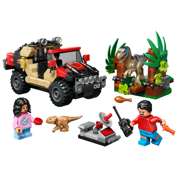 Lego Jurassic World Fuga dal Raptor sul Fuoristrada