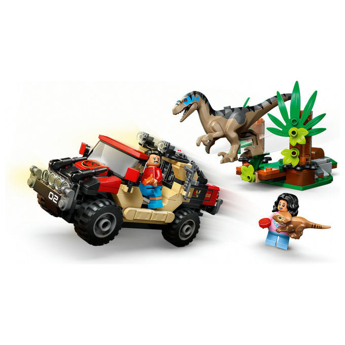 Lego Jurassic World Fuga dal Raptor sul Fuoristrada