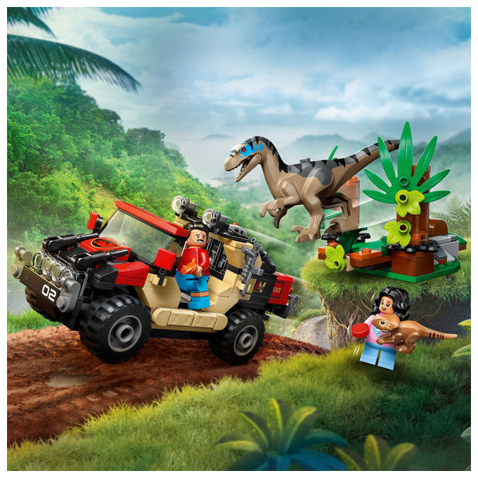 Lego Jurassic World Fuga dal Raptor sul Fuoristrada