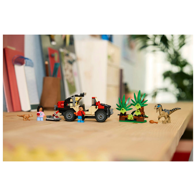 Lego Jurassic World Fuga dal Raptor sul Fuoristrada