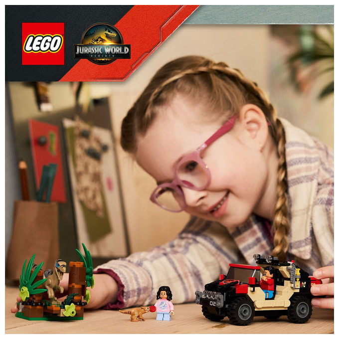 Lego Jurassic World Fuga dal Raptor sul Fuoristrada