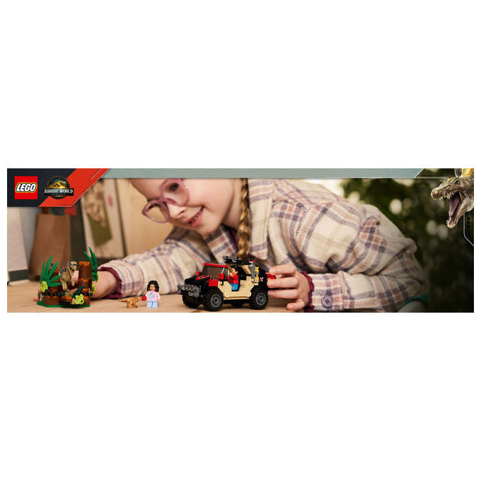Lego Jurassic World Fuga dal Raptor sul Fuoristrada