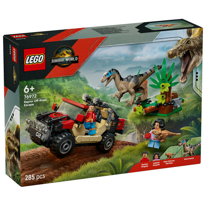 Lego Jurassic World Fuga dal Raptor sul Fuoristrada
