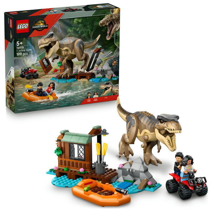 Lego Jurassic World Fuga Sul Fiume Dal T. Rex 76975